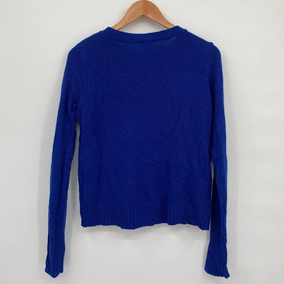 H&M Divided Long Sleeve Crew Neck Knit Pullover Sweater Blue Size Small - Picture 6 of 8